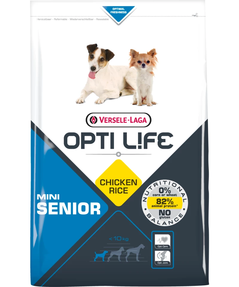 Versele-Laga Opti Life Senior Mini Avec Poulet Pour Petites Races De Plus De 7 Ans 2,5kg 1 Versele-Laga Opti Life Senior Mini Avec Poulet Pour Petites Races De Plus De 7 Ans 2,5kg