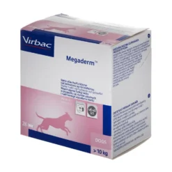 Virbac Megaderm 28x8 Ml Complément Alimentaire Pour Chiens 10-30 Kg Pour Les Problèmes De Peau