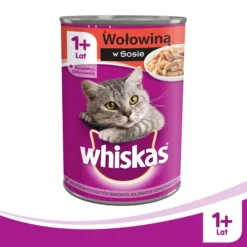 WHISKAS Adulte - Croquettes Pour Chat Avec Boeuf En Sauce 400g X12