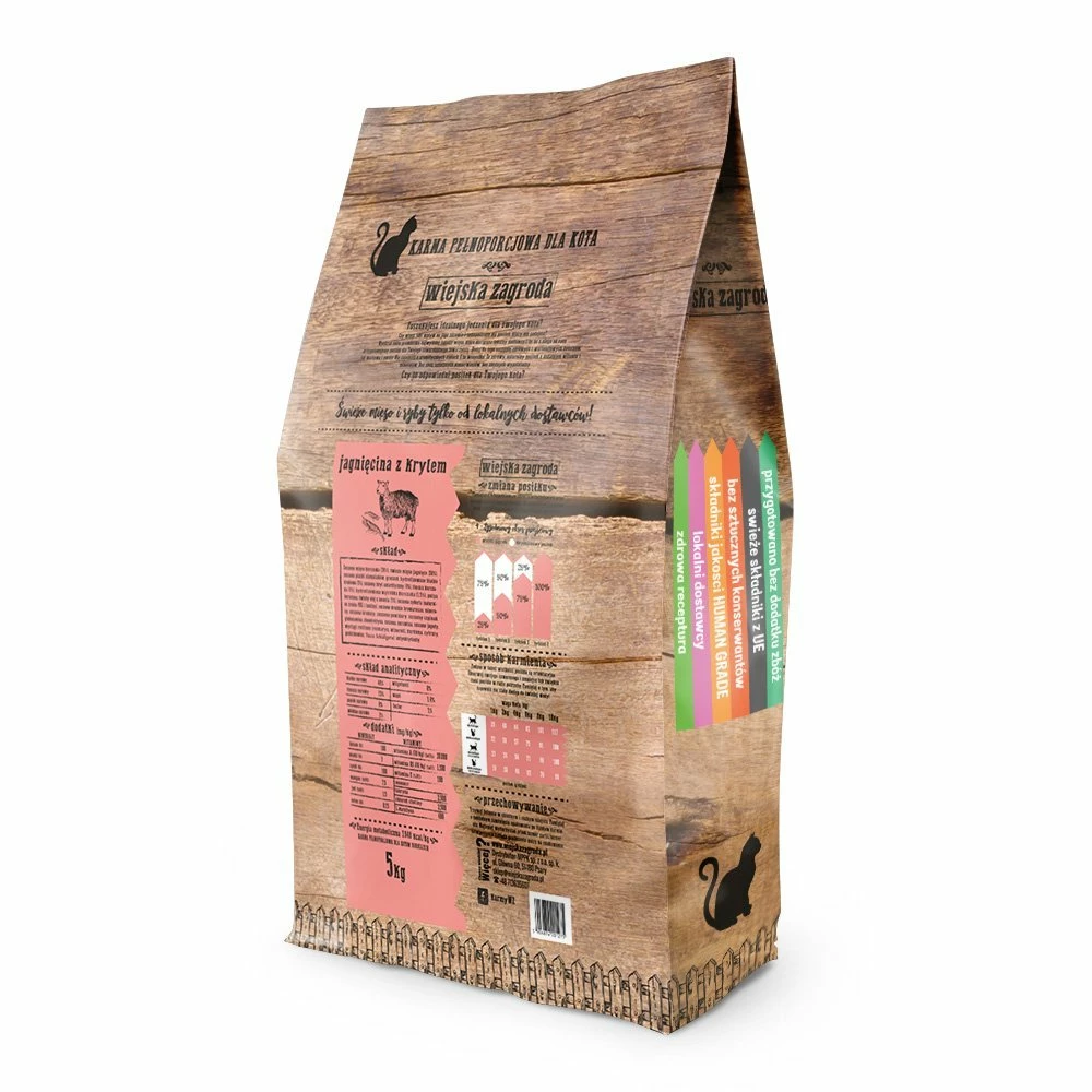 Wiejska ZagrodaAgneau Avec Krill Pour Chats 5kg 2 Wiejska ZagrodaAgneau Avec Krill Pour Chats 5kg – Image 2